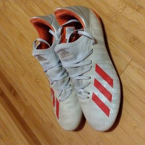 Men's Adidas X 19.3 FG Silver/Red Cleats
